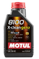 Motul 8100 X-Clean Gen2 SAE 5W-40 100% Synthetic Motor Oil 1L
