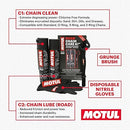 Motul Chain Care Kit – Motorcycle Chain Lube & Cleaner Set – C1 + C2 MC Care System