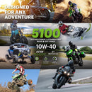 Motul 5100 4T 10W-40 4-Stroke Synthetic Blend Motorcycle Engine Oil – 4 Liters | Ester Technology for Smooth Gear Shifts & Reliable Protection