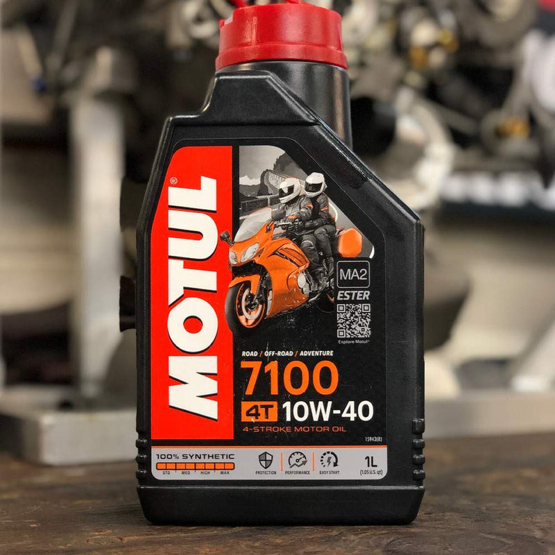 Motul 7100 4T SAE 10W-40 Full Synthetic Motorcycle Oil – 4L | High Performance 10W-40 Bike Oil