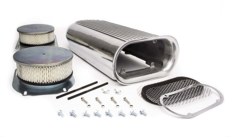 RACING POWER CO-PACKAGED Polished Hilborn Style Dual Quad Scoop R5233