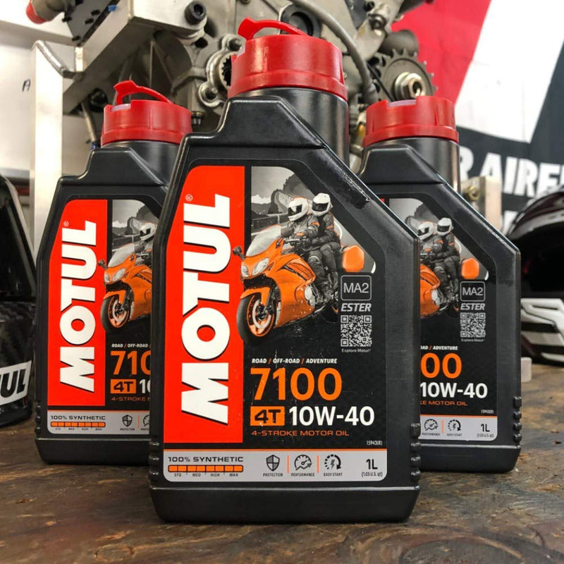 Motul 7100 4T SAE 10W-40 Full Synthetic Motorcycle Oil – 4L | High Performance 10W-40 Bike Oil