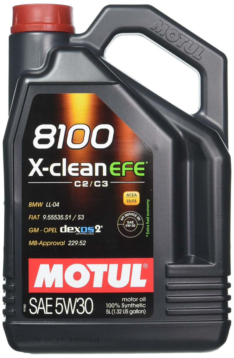 Motul 8100 X-Clean EFE SAE 5W-30 Full Synthetic Motor Oil – 5L | 100% Synthetic Engine Oil | Long Drain & High Performance
