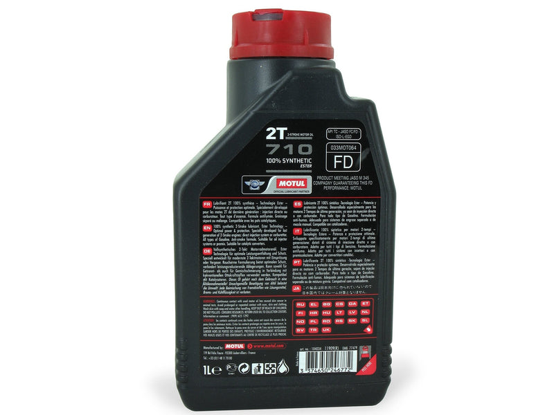 Motul 710 2T 100% Synthetic 2-Stroke Motor Oil 1L