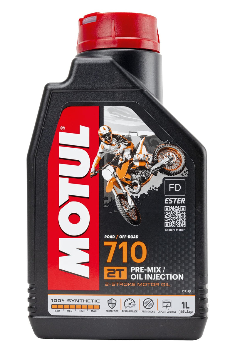 Motul 710 2T 100% Synthetic 2-Stroke Motor Oil 1L