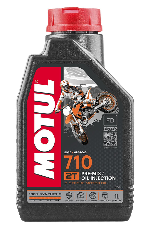 Motul 710 2T 100% Synthetic 2-Stroke Motor Oil 1L