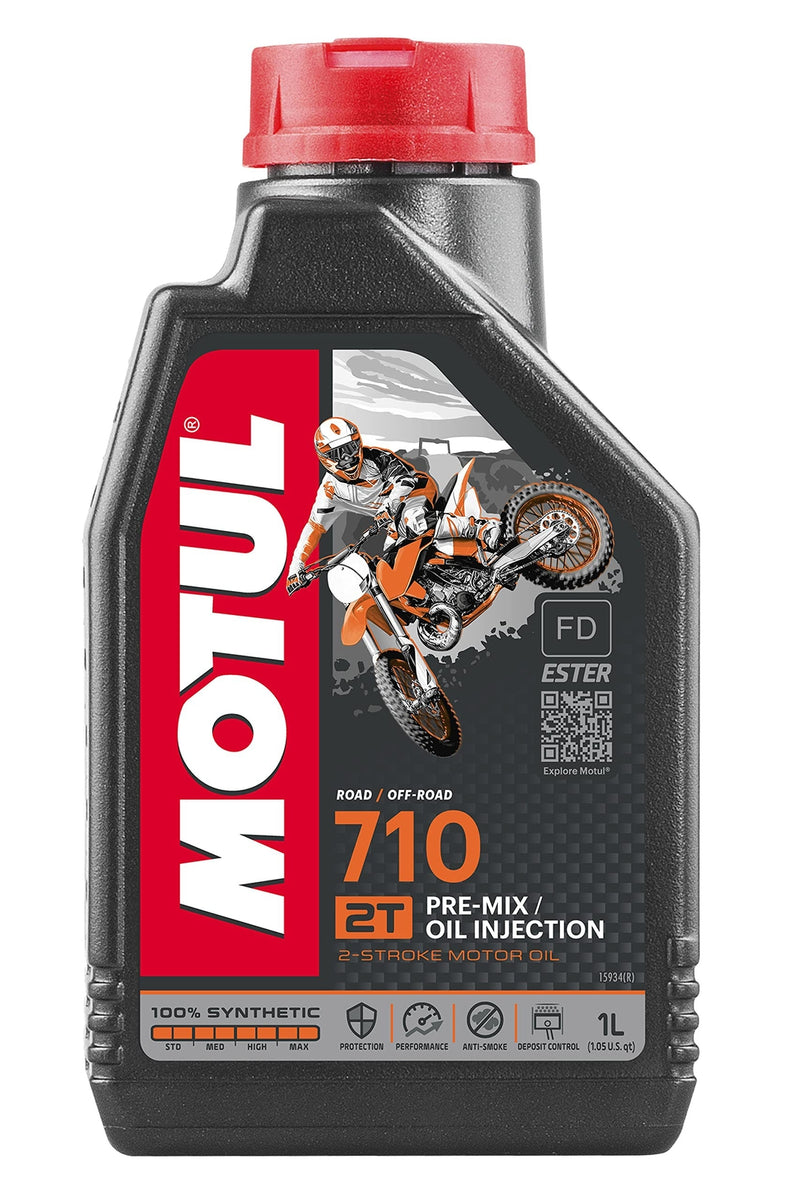 Motul 710 2T 100% Synthetic 2-Stroke Motor Oil 1L