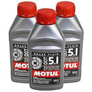 Motul DOT 5.1 High Temperature Synthetic Brake Fluid 500ml Each (3 Pack)