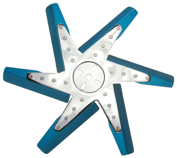 DERALE 17in Blue Anodized Fan 19517