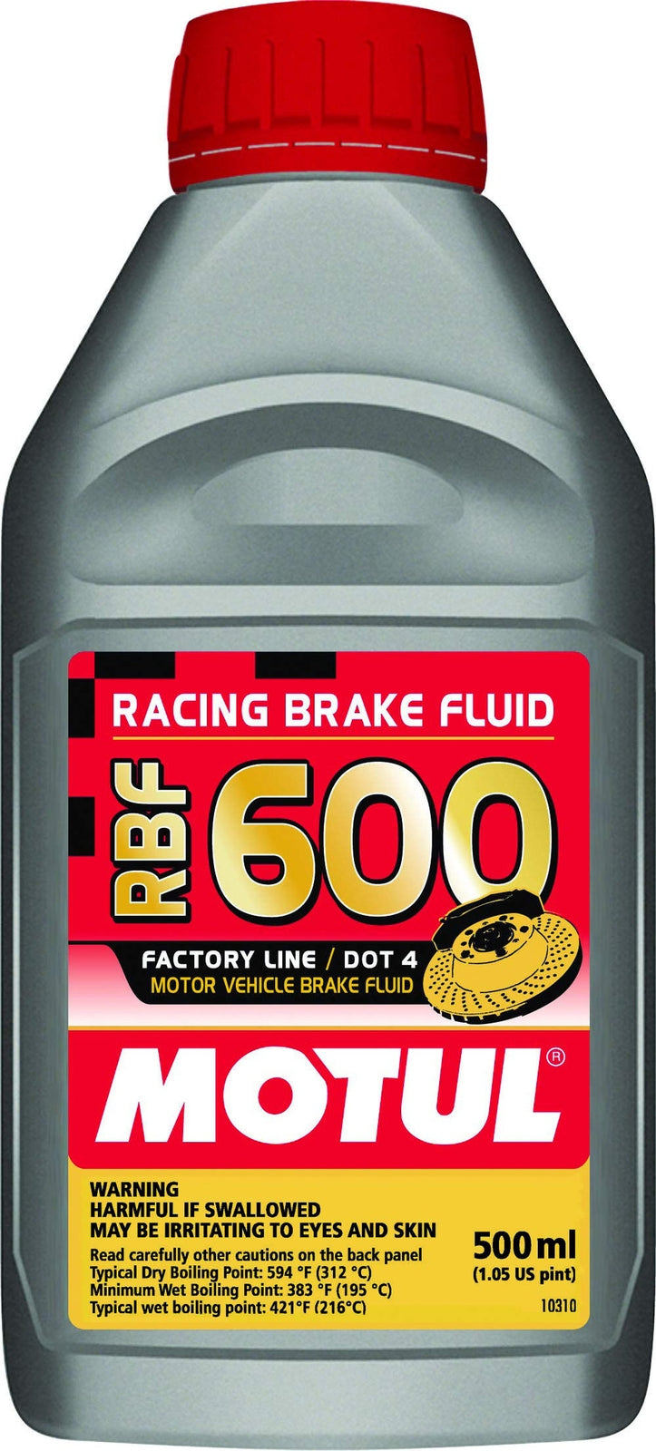 Motul RBF 600 Factory Line DOT 4 100% Synthetic Racing Brake Fluid 500ml