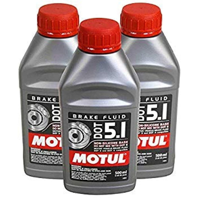 Motul DOT 5.1 High Temperature Synthetic Brake Fluid 500ml Each (3 Pack)