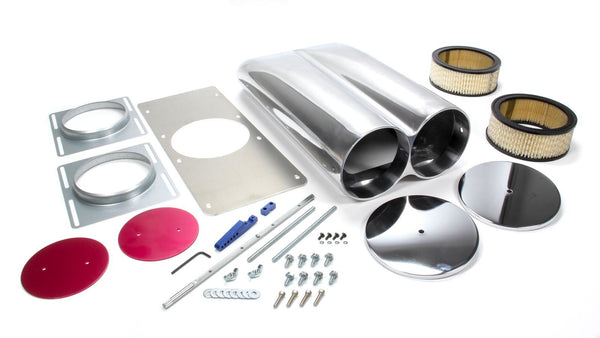 RACING POWER CO-PACKAGED Polished Aluminum Hood Scoop R5236