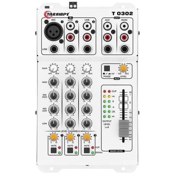 Taramps T 0302-3 Channel Sound Table Accessory Audio Mixer