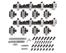 T AND D MACHINE BBC Shaft Rocker Arm Kit w/Brodix SR20 Heads 3142-180/180
