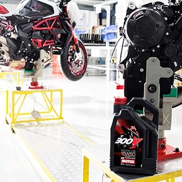 Motul 104129 300V Factory Line Road Racing 15W-50 Engine Oil 4T Full Synthetic Ester Core 4 Liter