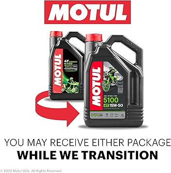 Motul 5100 4T 15W50 4-Stroke Synthetic Blend Motorcycle Oil – 4 Liters
