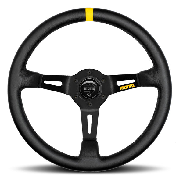 MOMO AUTOMOTIVE ACCESSORIES MOD 08 Steering Wheel Black Leather R1908/35L