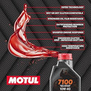 Motul 7100 4T 10W-40 Road & Off Road 100% Synthetic Motorcycle Oil 1L
