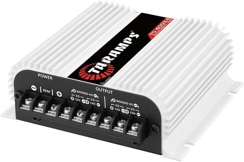 Taramps TS 400x4 4 Channel Car Audio Amplifier – 400W RMS, 2/4 Ohms, Bridgeable