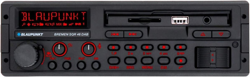 BLAUPUNKT Bremen SQR 46 Retro Car Stereo Classic Bluetooth DAB USB SD AUX Black