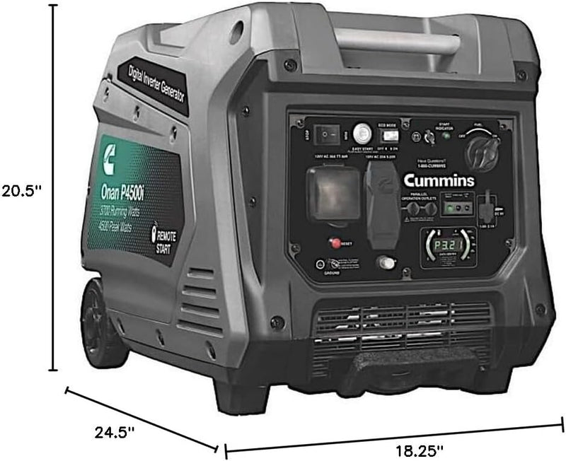 Cummins Onan P4500I Portable Inverter Generator, Power Inverter Dual 5V USB Port