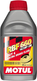 Motul RBF 660 Factory Line DOT 4 100% Synthetic Racing Brake Fluid 500ml