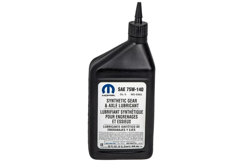 Mopar Synthetic Gear & Axle Lubricant SAE 75W-140 MS-8985 1-Quart OEM 68218657AB