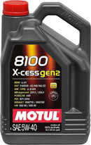 Motul 8100 X-cess Gen2 5W-40 Full Synthetic Motor Oil – European-Spec SAE 5W40 Diesel & Gasoline Engine Oil, High-Performance Formula