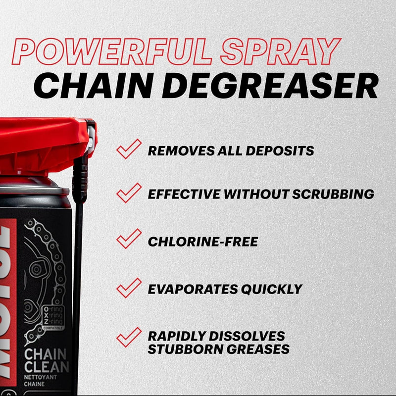 Motul Chain Clean 103243 – 9.8oz Motorcycle Chain Cleaner (Universal Fit)