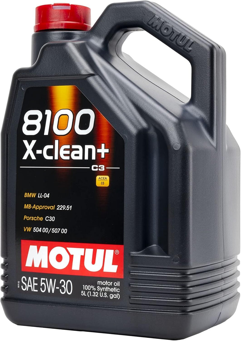 Motul 8100 X-Clean+ 5W-30 Full Synthetic Car Engine Oil 5L