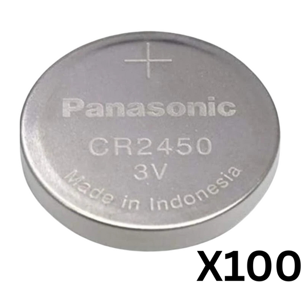 Panasonic Cr2450 Cr 2450 Lithium 3v Battery 3V SUPER FRESH (Pack of 100)