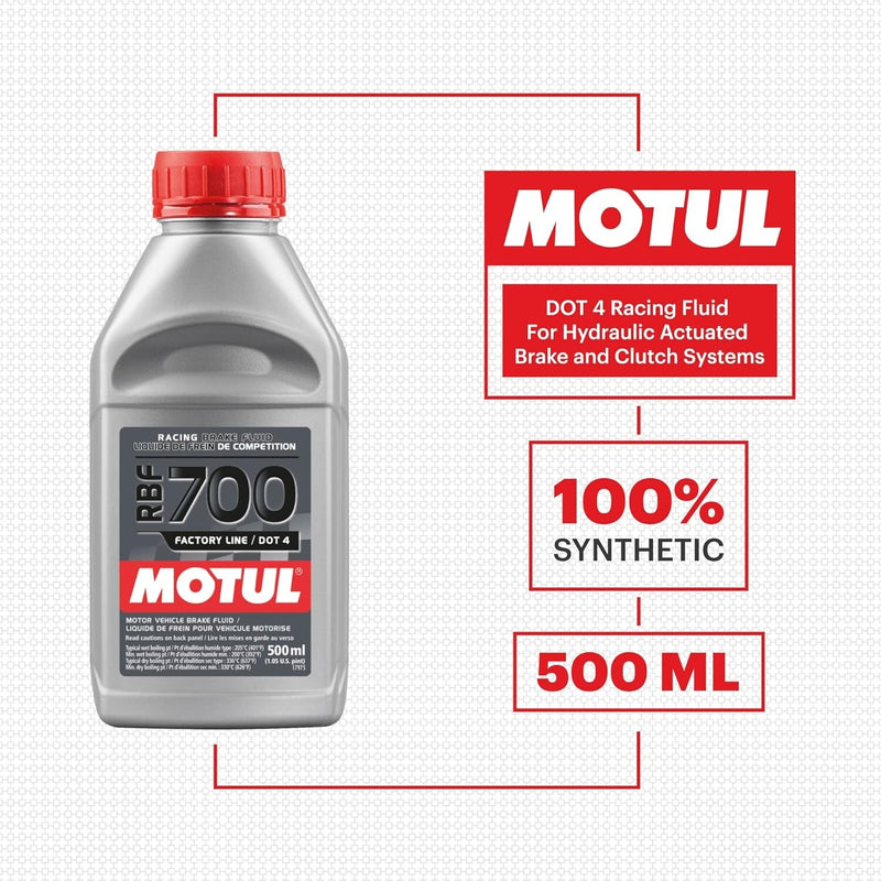 Motul 111257 RBF 700 Factory Line Brake Racing Fluid Full Synthetic DOT 4
