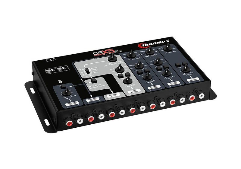Taramps CRX5 Plus Five Way Car Audio Crossover Rca 4 Channel 1 Pass Tru 9.3 Volt