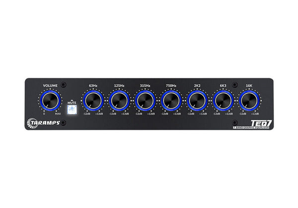 Taramps TEQ 7 Stereo 7-Band Graphic Equalizer RCA Input 2 Channels Car Audio