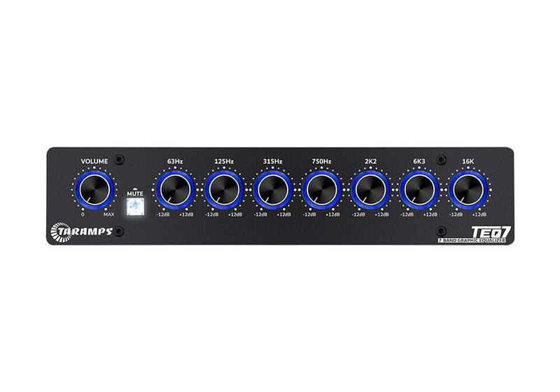 Taramps TEQ 7 Stereo 7-Band Graphic Equalizer RCA Input 2 Channels Car Audio
