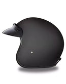 Daytona Cruiser Dull Black Open Face DOT Motorcycle Helmet DC1-B-L  Size LG