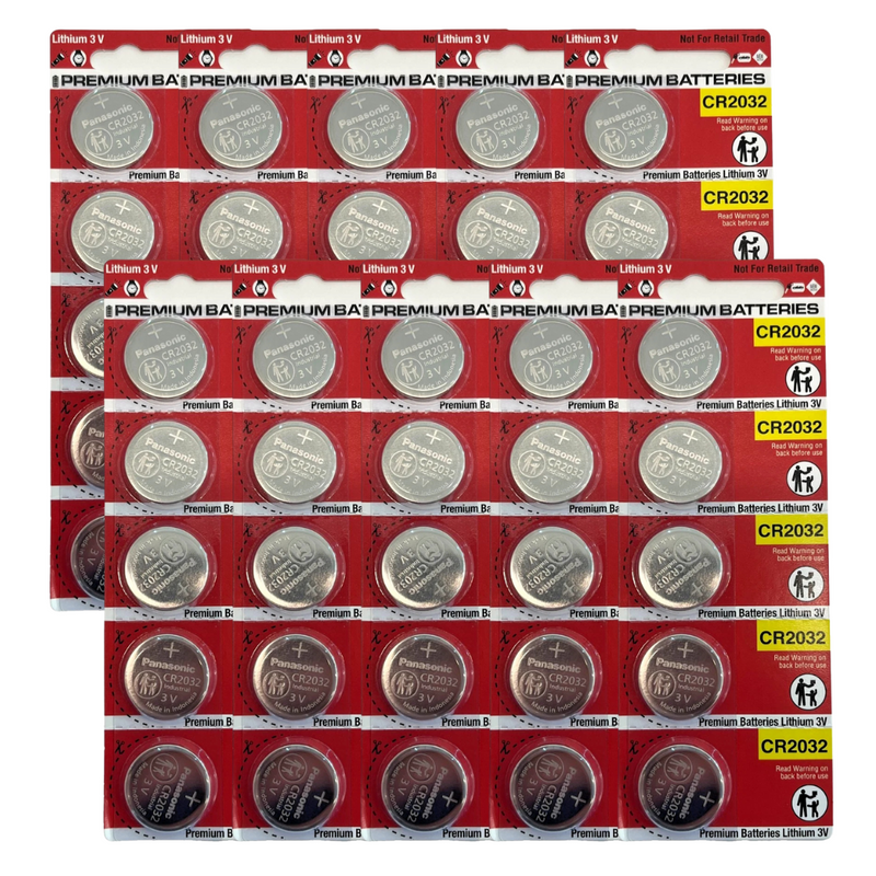 50x Panasonic CR2032 INDUSTRIAL Lithium Battery 3V Coin Cell SUPER FRESH
