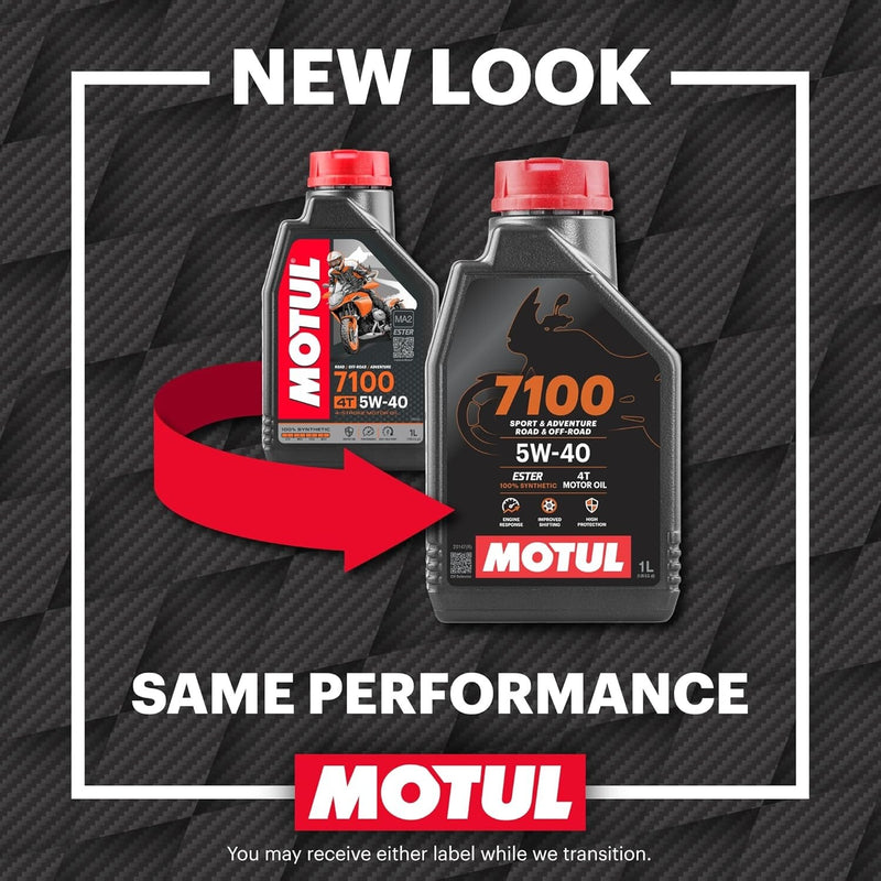 Motul 7100 5W-40 4T Full Synthetic Motorcycle Engine Oil 4L | Ester-Based 5W40 Motor Oil