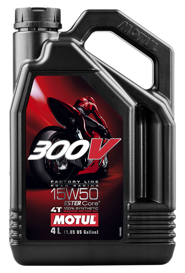 Motul 300V 15W-50 100% Synthetic Road Racing Motorcycle Oil – 4 Liters