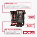 Motul Chain Care Kit – Motorcycle Chain Lube & Cleaner Set – C1 + C2 MC Care System