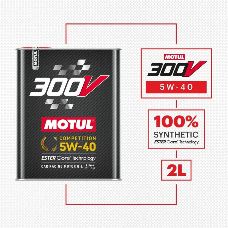 Motul 300V 5W-40 Competition Full Synthetic Racing Motor Oil
