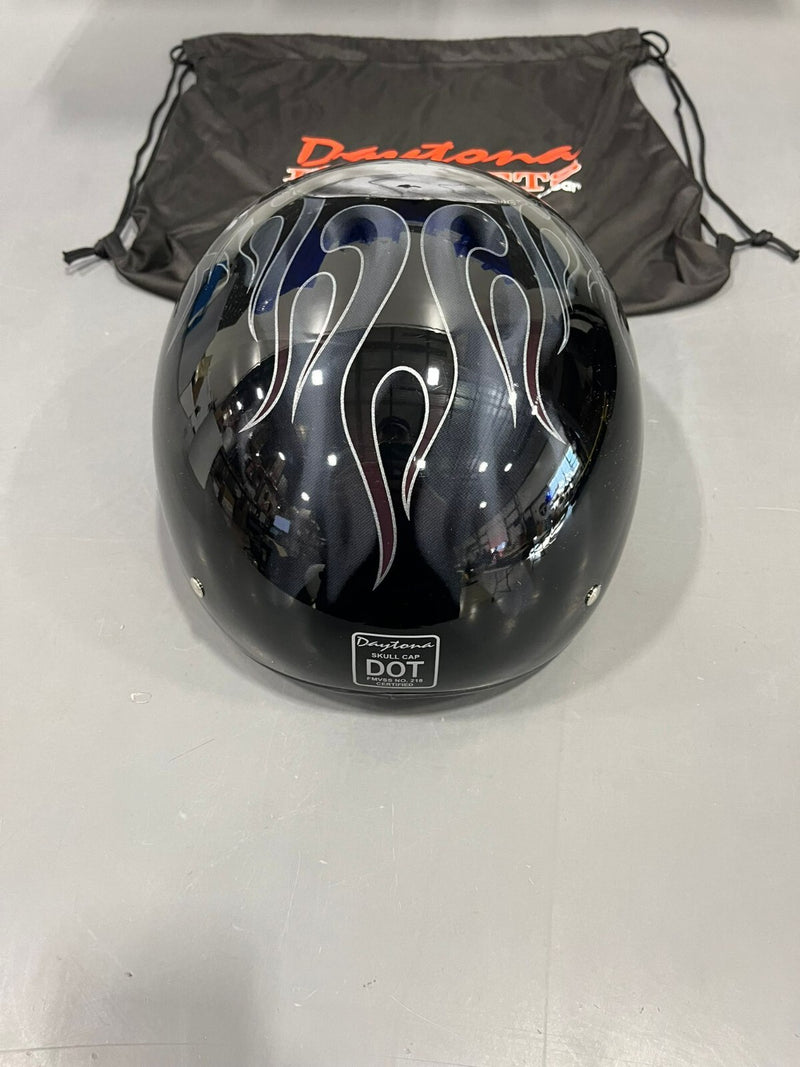 Daytona Skull CAP-W/ CROSS BONES Open Face Motorcycle DOT Helmet