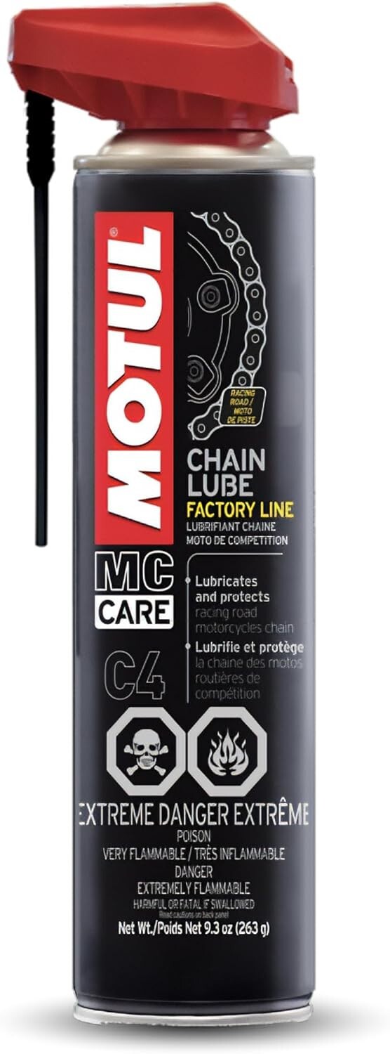 Motul Factory Line Chain Lube 103246 – 9.3oz Motorcycle Chain Lubricant