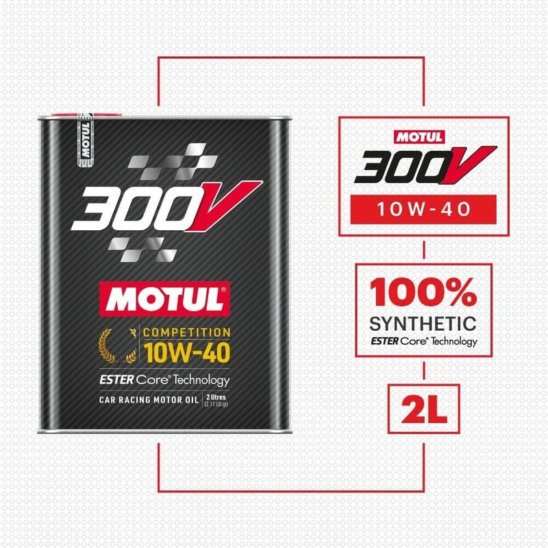 Motul 300V 10W40 Competition Full Synthetic Racing Oil – 2 Liter