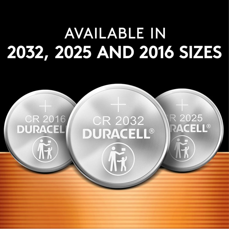 Duracell CR2032 3V Lithium Battery, Child Safety Features, 6 Count Pack, Lithium