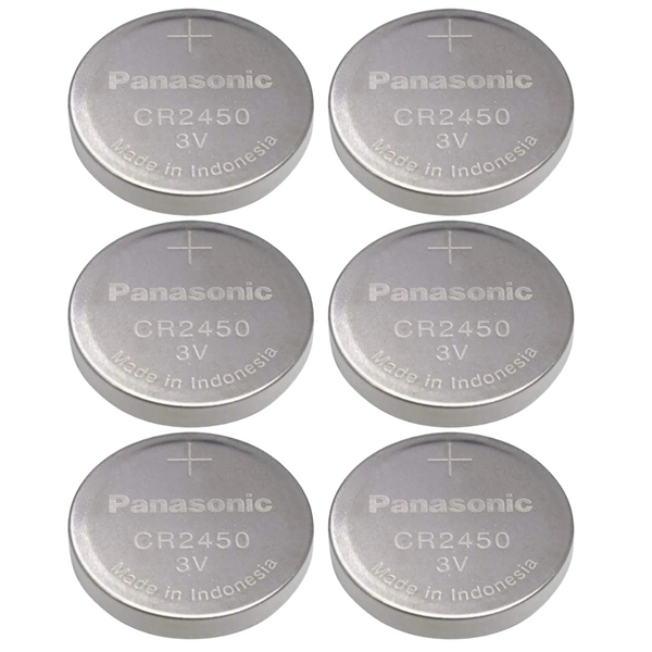 Panasonic Cr2450 Cr 2450 Lithium 3v Battery 3V SUPER FRESH (Pack of 6)