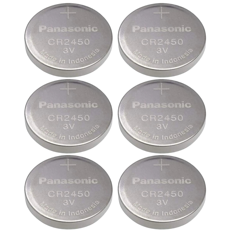 Panasonic Cr2450 Cr 2450 Lithium 3v Battery 3V SUPER FRESH (Pack of 6)
