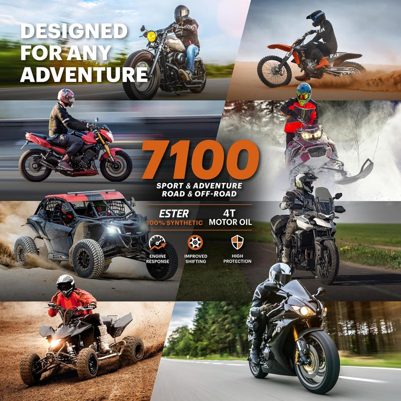 Motul 7100 Sport & Adventure 4T 20W50 Ester Synthetic Motorcycle Oil 4L