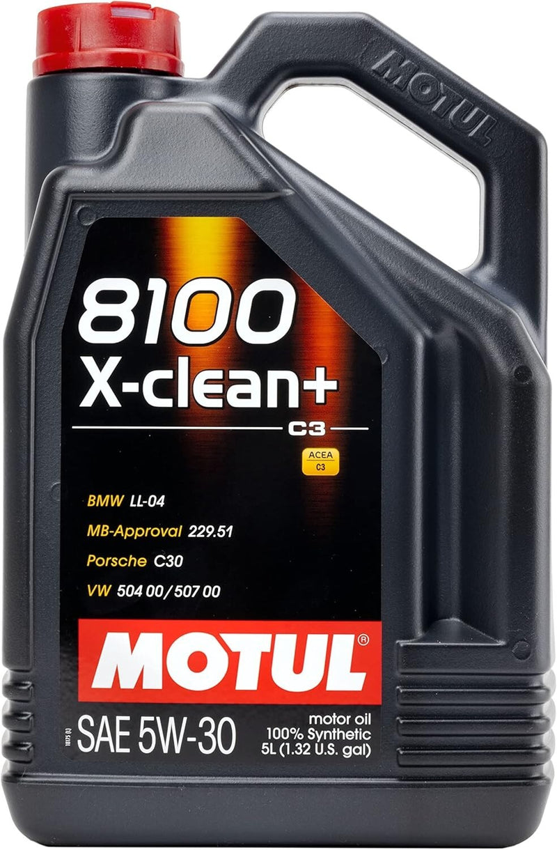 Motul 8100 X-Clean+ 5W-30 Full Synthetic Car Engine Oil 5L