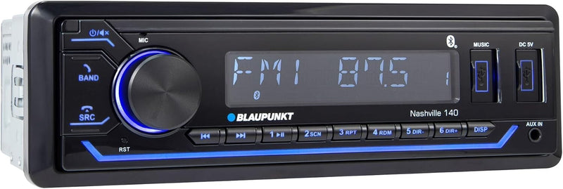 Blaupunkt Nashville 140 Mechless AM/FM Receiver with Bluetooth & USB Inputs